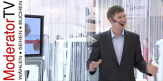 Messemoderator Hendrik Fritsch Video, Wohnorte: Berlin, Deutschland; San Sebastián, Spanien; Amsterdam, Niederlande - ModeratorTV.de